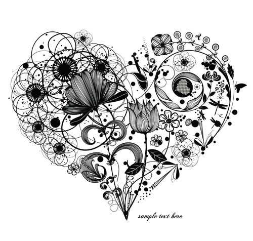 Creative Floral hearts design vector graphics 02 hearts heart floral   