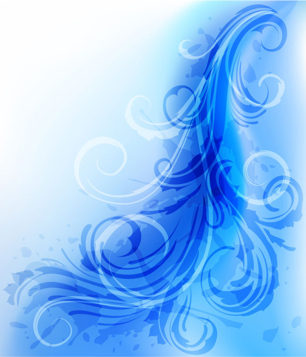 ornate blue floral backgrounds vector ornate floral blue   