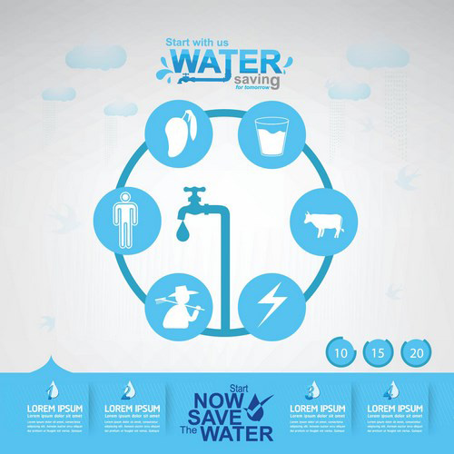 Save water creative vector template 04 water template save creative   