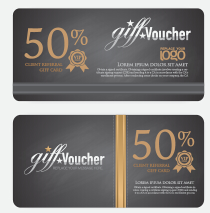 Excellent voucher template vector design 04 template vector template Excellent   