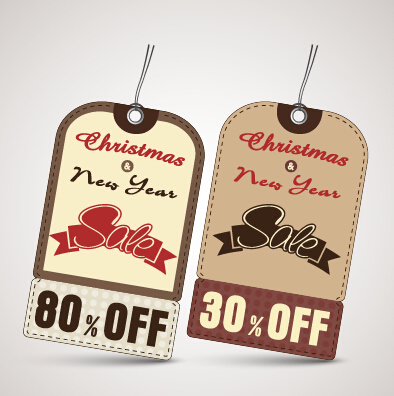2015 Christmas cardboard discount tags vector 04 tags discount christmas cardboard 2015   