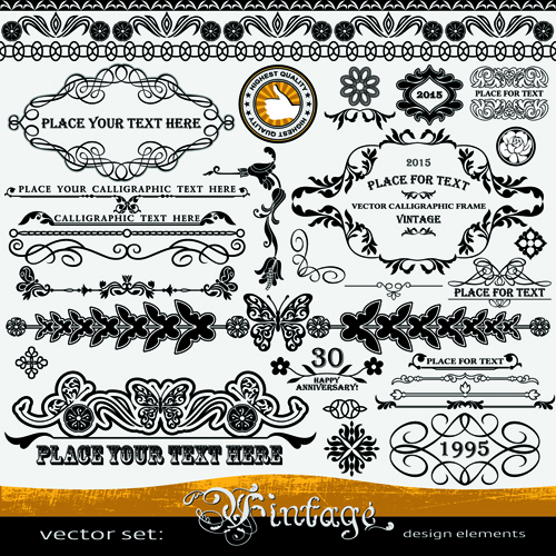 Decorative vintage border and frame vector 01 vintage frame decorative border   