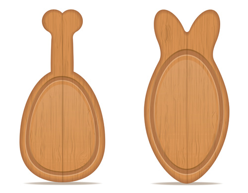 Wooden cutting board vector design set 13 wooden design cutting board   