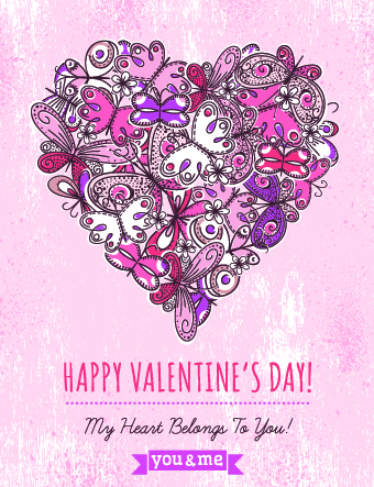 Vintage Valentine heart 63307 Vector Background Valentine heart-shaped vector heart shaped background   