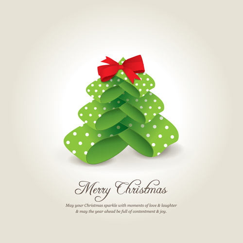 Creative Xmas tree christmas cards vector 04 xmas creative christmas cards card   
