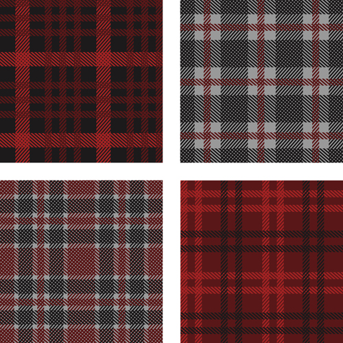 Fabric plaid pattern vector material 15 plaid pattern fabric   