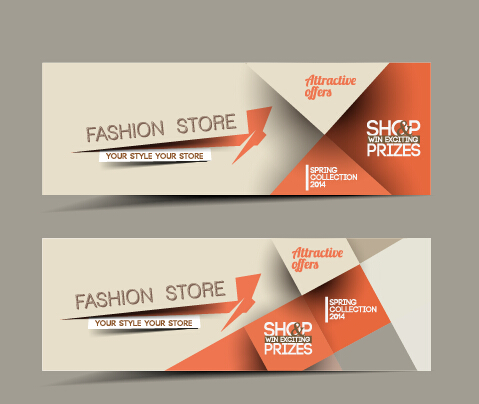 Vector web banners creative design graphics set 07 web creative banners banner   