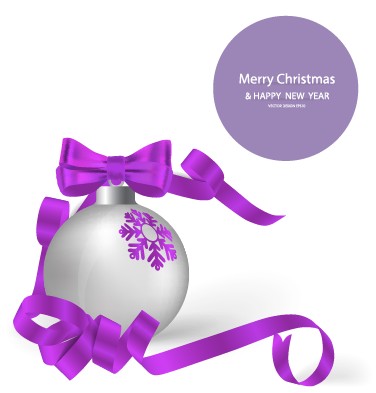 2014 Christmas balls with ribbon background vector 05 ribbon christmas balls background vector background   