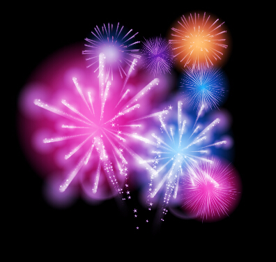 Fireworks salute colored background vector 01 Salute Fireworks background   