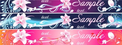 Bright lily flower banner vector lily flower bright banner background   