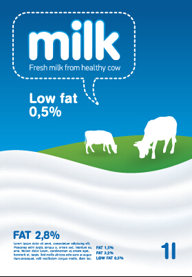 Creative milk advertising poster vectors 04 poster milk creative advertising   