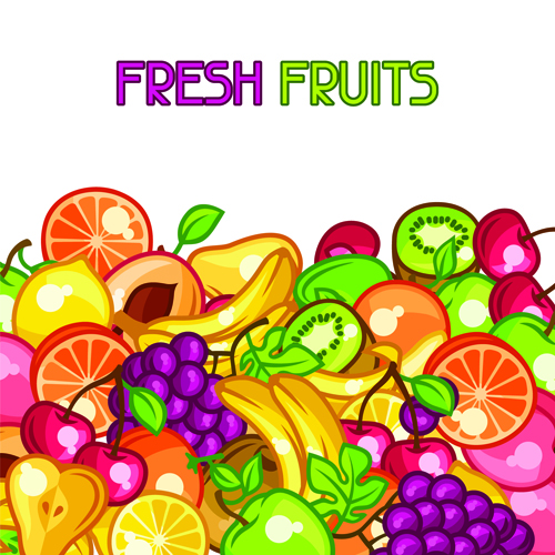 Flat fruit pattern vector background 01 pattern fruit flat background   