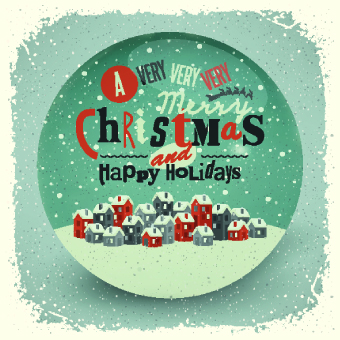 2014 Christmas with holiday retro style background vector 04 Retro style Retro font christmas background vector background 2014   