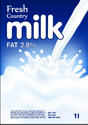 Creative milk advertising poster vectors 05 poster milk creative advertising   