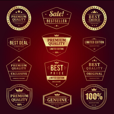 Retro premium quality sale labels vector set 02 sale Retro font quality premium labels label   