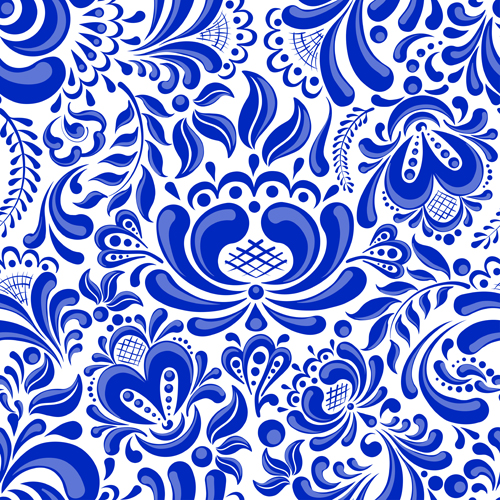 Chinese blue and white seamless pattern vector 02 seamless pattern vector pattern chinese blue and white   