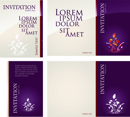 Different invitation cover design vector invitation different cover   