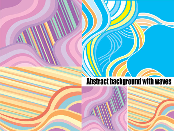 Abstract background articles vector waves wave vector pattern lines dynamic color abstract   