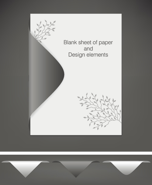 Vector Blank sheet of paper design elements 02 paper elements element Blank sheet   