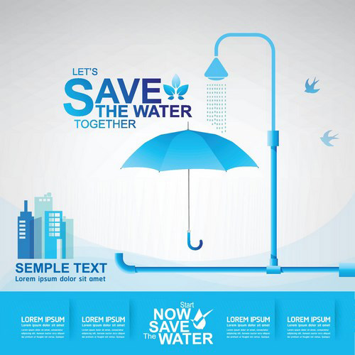 Save water creative vector template 02 water template save creative   