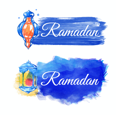 Watercolor drawing ramadan Kareem vector background 08 watercolor ramadan kareem drawing background   