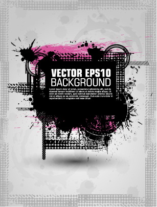 Fashion splash effect with grunge background vector 03 splash grunge fashion effect   