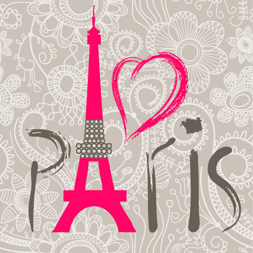 Paris design elements vectors set 01 paris elements design   