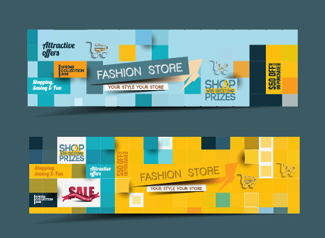 Vector web banners creative design graphics set 06 web creative banners banner   