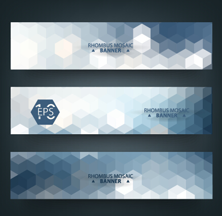 Geometric shapes mosaic vector banners 02 shapes mosaic Geometric Shape banners banner   