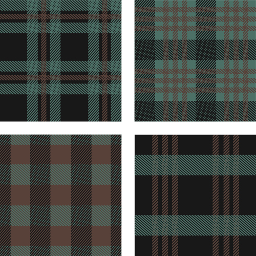 Fabric plaid pattern vector material 09 plaid pattern fabric   