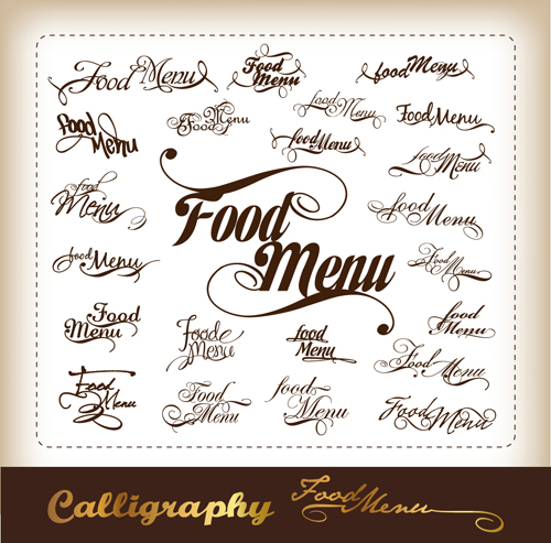 Elements of Food menu cover design vector 02 menu food elements element cover   