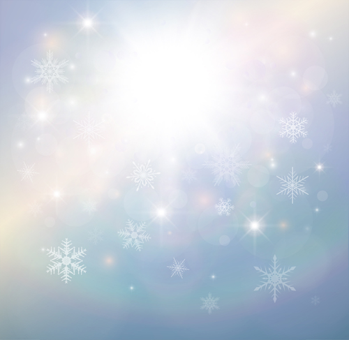 Winter snowflake with blurs background vectors 03 winter snowflake blurs background   