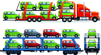 Car transporter creative vector transport creative car   