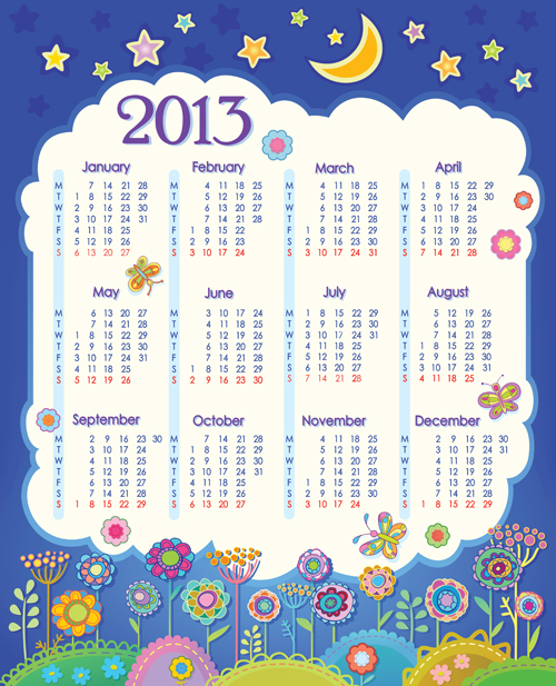 Creative 2013 Calendars design elements vector set 18 elements element creative calendars calendar 2013   