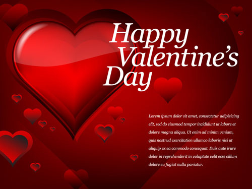 Red Style for Valentine day design vector 03 Valentine day style red   