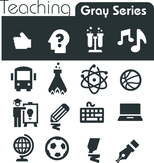 Gray series social icons vector set 01 social icons social series gray   
