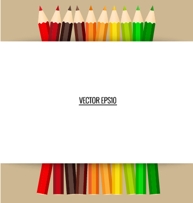 Colored pencil with paper background vector 02 pencil paper colored background   