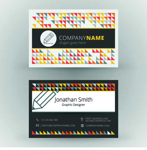 Creative cards business media vector set 05 media creative cards business   