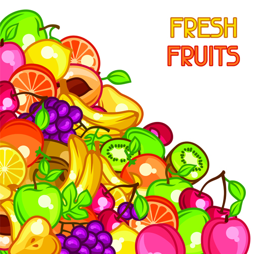 Flat fruit pattern vector background 02 pattern fruit flat background   