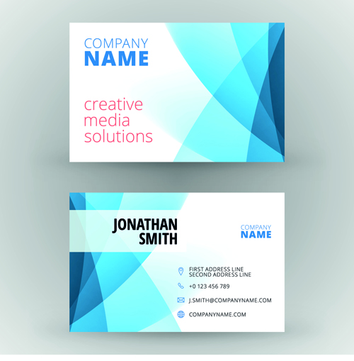 Creative cards business media vector set 04 media creative cards card business   