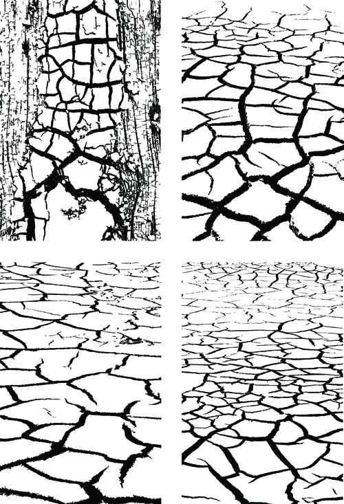 Set of Dry Land pattern design vector graphic 04 pattern land Dry Land dry   