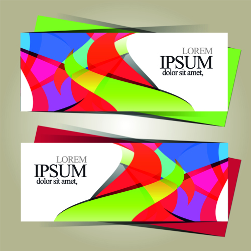Bright abstract color vector banners 01 color bright banners banner abstract   