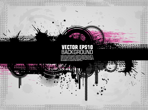 Fashion splash effect with grunge background vector 04 splash grunge fashion effect background vector background   