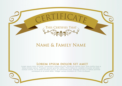 Elegant certificate template vector design 06 template certificate template certificate   