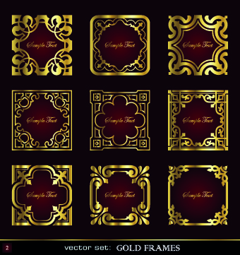 Different Gold frames vector 02 gold frames frame different   