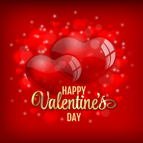 Transparent heart with Valentine background vector 02 Valentine transparent heart background   