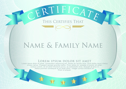 Elegant certificate template vector design 04 elegant certificate template certificate   
