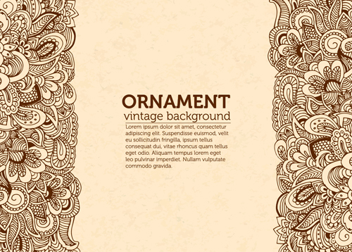 Ornaments vintage background art vector vintage ornaments background   