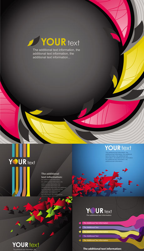 Various special background vector material Rotation lines fashion dynamic debris colorful lines   