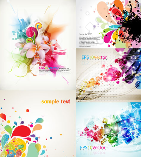 Creative colorful background vector material trend shine fashion egg flower droplets color background   